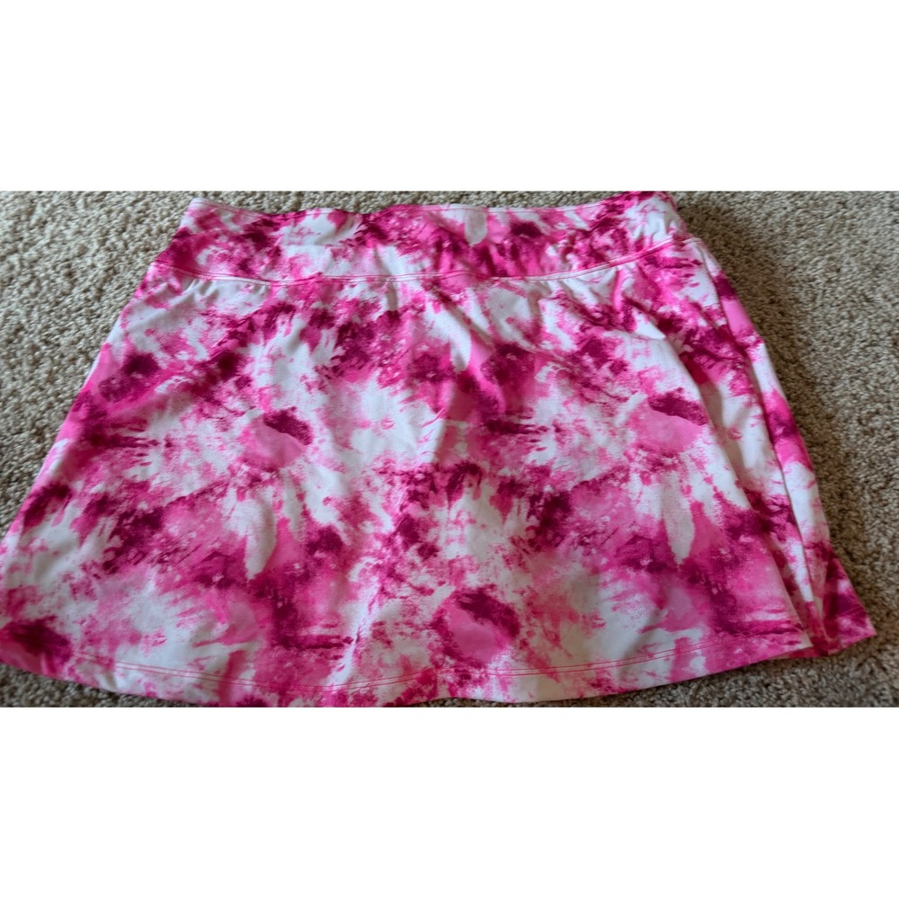 Prince Womens Pink Tie Dye Tennis Skort Active Skirt Built-in Shorts Size L